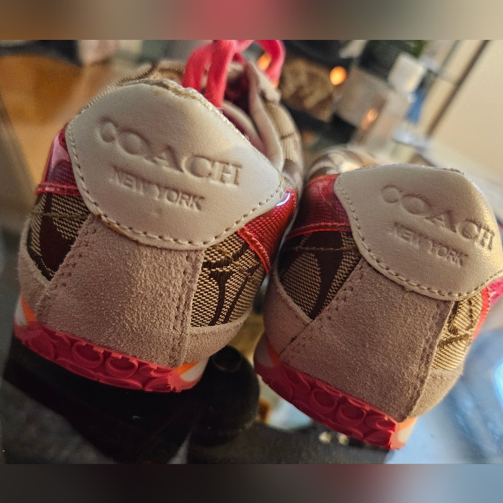Coach Womens Sneakers Pink and Brown (8)